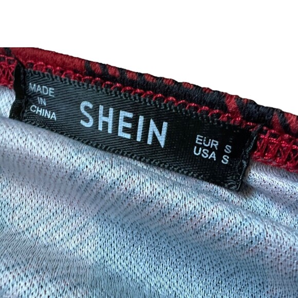 Small Red Plaid Print Mini Dress Red Schoolgirl Costume 90s Y2K Bodycon - Picture 6 of 7